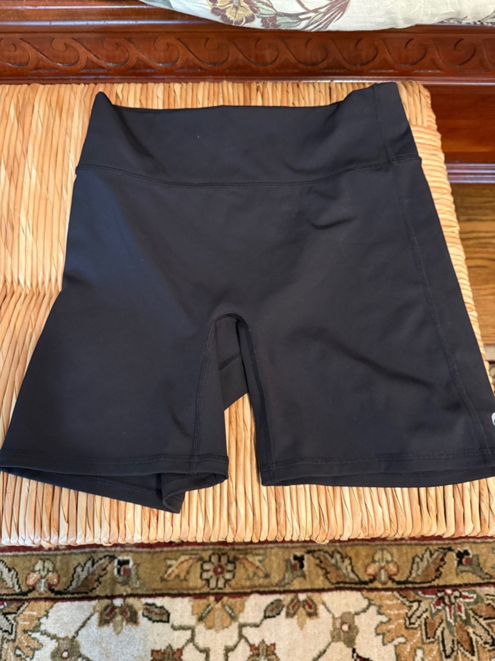 Fabletics Black High-Rise Bike Shorts
